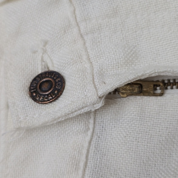 LEVI'S VINTAGE Men's Off White Pants Jeans Black Label 34 X 32 - Picture 7 of 9